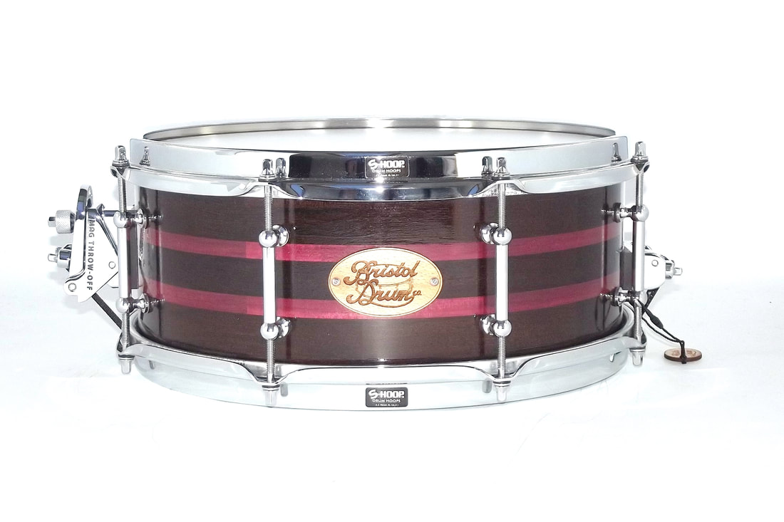 purpleheart snare drum, wenge snare drum, wooden snare drum, drum kit snare drum