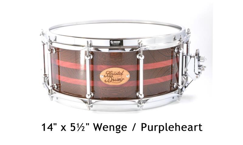 Wenge purpleheart snare drum
