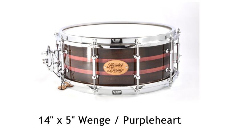 wenge purpleheart snare drum